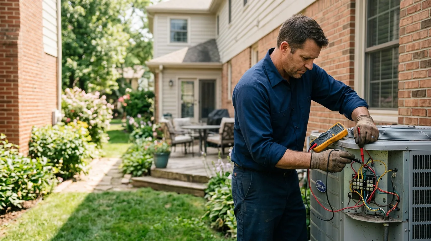 HVAC technician working near Sturbridge, MA